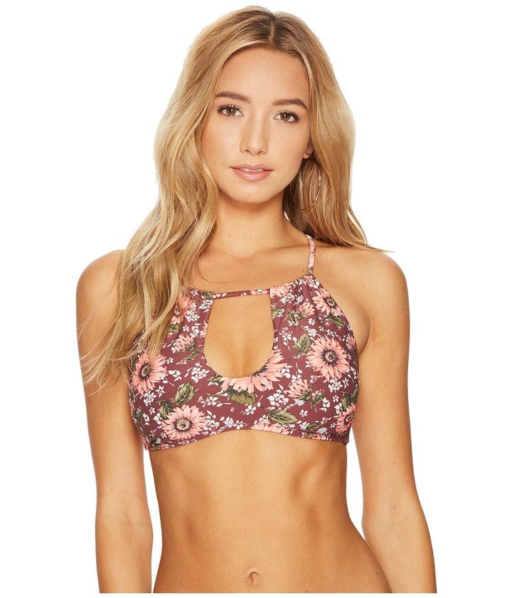 O'neill Viera Halter Bikini Top (mocha) Women's Swimwear