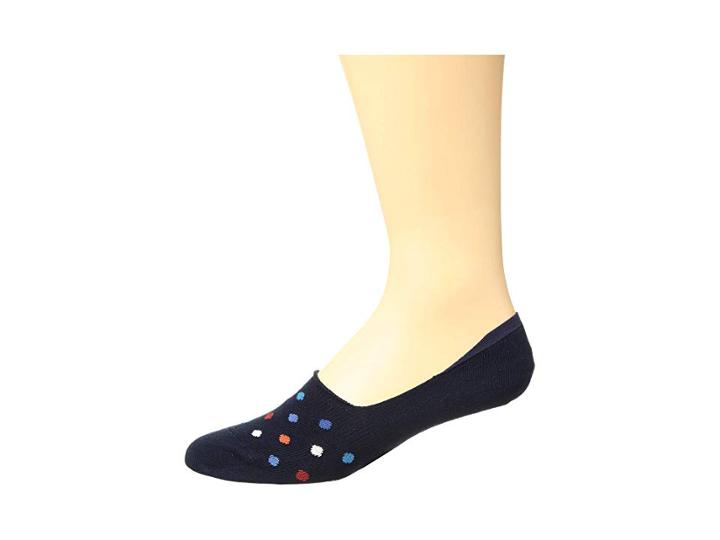 Happy Socks Dot Liner Socks (navy/red/white) Men's Crew Cut Socks Shoes