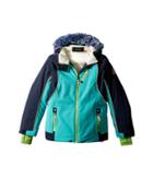 Spyder Kids Posh Faux Fur Jacket (big Kids) (baltic/frontier) Girl's Coat