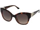 Guess Gu7596 (dark Tortoise Front/brown Gradient/light Flash Lens) Fashion Sunglasses