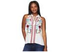 Scully Summer Fun Embroidered Cotton Tank (white) Women's Clothing