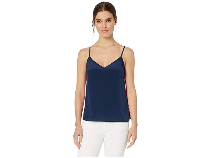 Juicy Couture Silk Cami With Side Stripe (regal) Women's Clothing