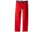 Polo Ralph Lauren Kids Belted Stretch Skinny Chino (big Kids) (faded Red) Boy's Casual Pants