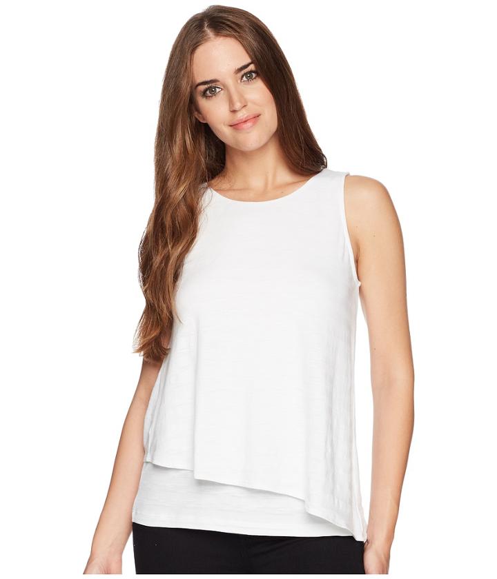 Lilla P Double Layer Tank Top (white) Women's Sleeveless