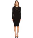Versace Collection Abito Maglia Donna Long Sleeve Dress (black) Women's Dress