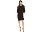 Tahari By Asl Ruffle Sleeve Jacket Dress Set (black) Women's Dress