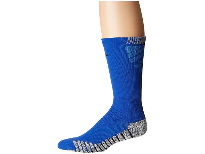 Nike Nikegrip Vapor Crew Football Socks (game Royal/black/black 1) Men's Crew Cut Socks Shoes