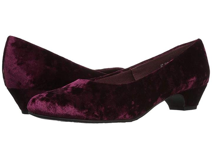 Soft Style Angel Ii (bordeaux Velvet) Women's 1-2 Inch Heel Shoes