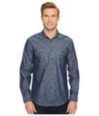 Dockers Premium Slim Chambray Shirt (dark Chambray) Men's Clothing