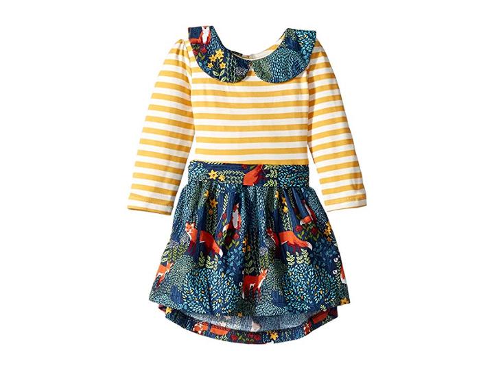 Fiveloaves Twofish Fox Abbie Dress (infant) (navy) Girl's Dress