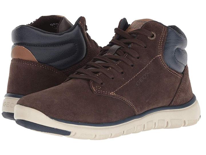 Geox Kids Xunday Boy 10 (big Kid) (brown/navy) Boy's Shoes