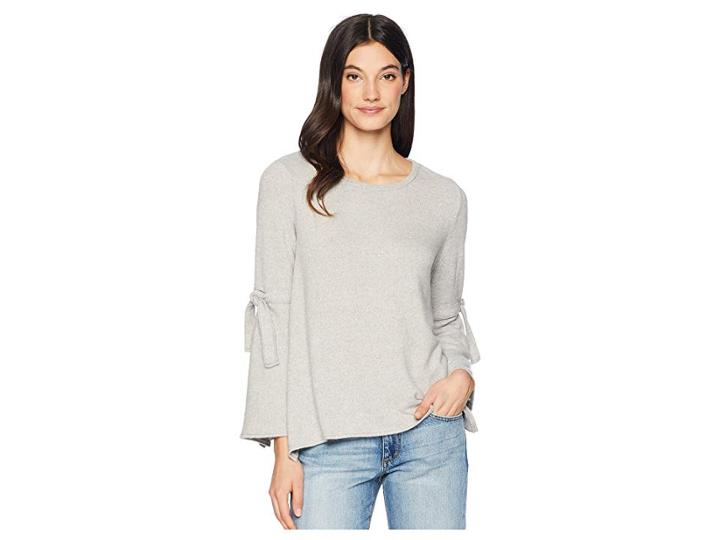 Jack By Bb Dakota Hustle Flow Brushed Knit Top (light Heather Grey) Women's Clothing