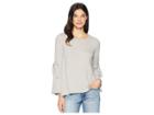 Jack By Bb Dakota Hustle Flow Brushed Knit Top (light Heather Grey) Women's Clothing
