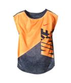 Nike Kids Splice Heather Dri-fit Tee (toddler) (peach Cream) Girl's T Shirt