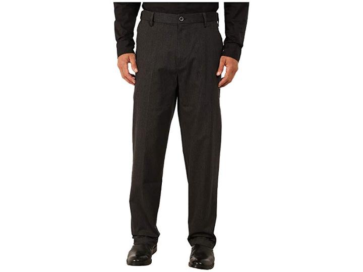 Dockers Comfort Khaki Stretch Relaxed Fit Flat Front (dark Charcoal Heather) Men's Casual Pants