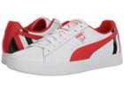 Puma Clyde Stripes (puma White/flame Scarlet) Men's Shoes