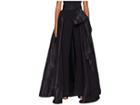 Marchesa Detachable Pleated Taffeta Over Skirt W/ Large Bow (black) Women's Skirt