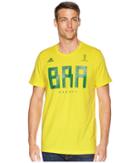 Adidas Brazil Tee (bright Yellow) Men's T Shirt