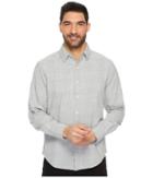 U.s. Polo Assn. Slim Fit Stripe, Plaid Or Print Long Sleeve Sport Shirt (heather Grey) Men's Clothing