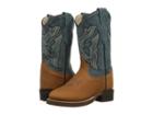 Old West Kids Boots Broad Round Toe (toddler/little Kid) (barnwood Brown) Cowboy Boots