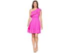 Ted Baker Streena One Shoulder Knitted Dress (neon Pink) Women's Dress