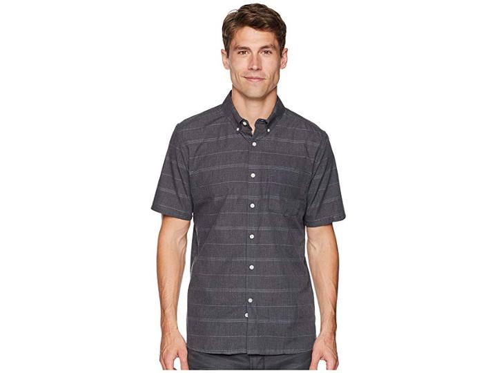 Hurley Dri-fit Rhythm Short Sleeve Woven (black) Men's Clothing