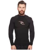 Rip Curl Flashbomb Hybrid Long Sleeve Jacket (black) Men's Swimwear
