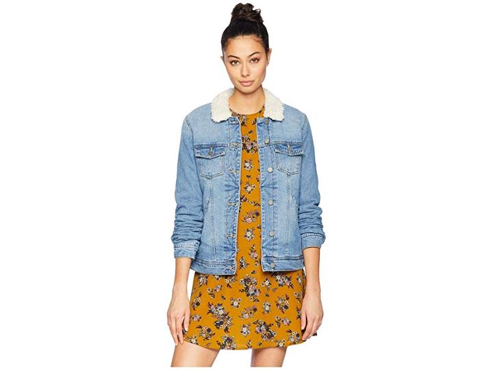 Roxy Sandy Denim Jacket (retro Blue) Women's Coat