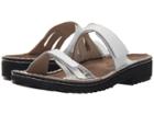 Naot Sanna (silver Luster Leather/white Snake Leather) Women's Sandals
