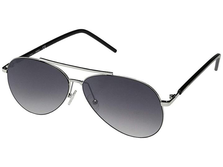 Guess Gf0175 (shiny Light Nickeltin/gradient Smoke) Fashion Sunglasses