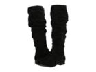 Steve Madden Beacon Slouch Boot (black Suede) Women's Zip Boots