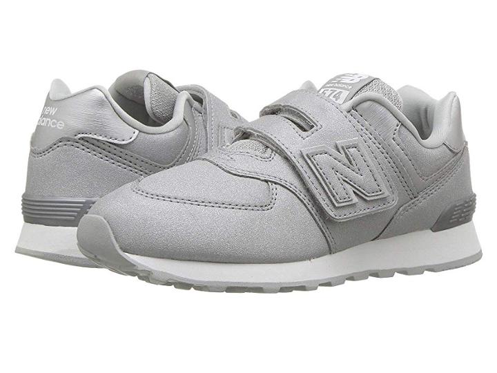 New Balance Kids Yv574v1 (little Kid/big Kid) (silver/silver) Girls Shoes