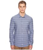 Missoni Jersey Denim Zigzag Button Up Shirt (blue) Men's Clothing