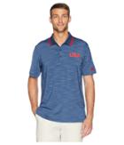 Adidas Golf Ultimate Heather Usa Polo (mineral Blue Heather) Men's Clothing