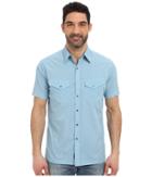 Kuhl Stealth (air Blue) Men's Short Sleeve Button Up