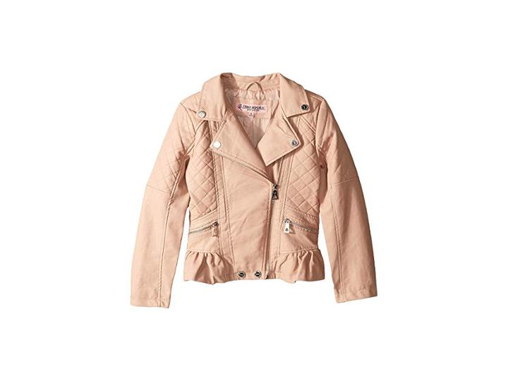 Urban Republic Kids Faux Leather Moto Jacket (little Kids/big Kids) (rose Smoke) Girl's Coat