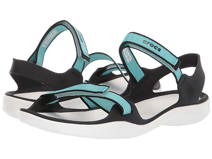 Crocs Swiftwater Webbing Sandal (pool/white) Women's Sandals