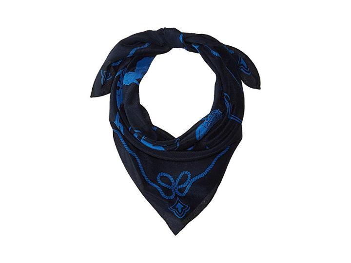 Polo Ralph Lauren Washed Silk Rodeo Bandana Scarf (indigo) Scarves