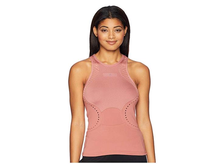 Adidas Stella Mccartney Barricade Tank Top (coffee/rose Pink) Women's Sleeveless