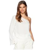 Tahari By Asl Off The Shoulder Blouse With Flared Sleeve (ivory White) Women's Clothing