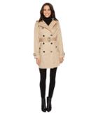 Michael Michael Kors Double Breasted Belted Trench M722579b74 (british Khaki) Women's Coat