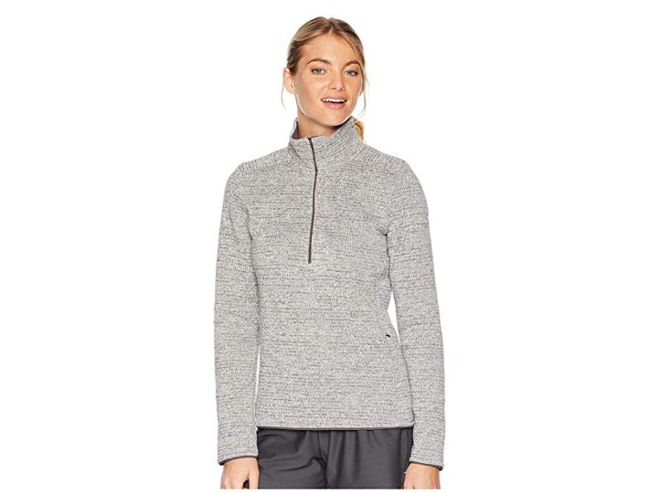 Under Armour Ua Wintersweet 1/2 Zip 2.0 (overcast Gray/overcast Gray/white) Women's Clothing