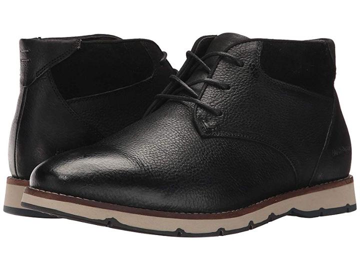 Hush Puppies Breccan Hayes (black Leather) Men's  Shoes