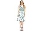 Adelyn Rae Mina Halter Fit Flare (ivy/white) Women's Dress