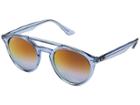 Ray-ban 0rb4279 51mm (shiny Light Blue Frame/green Mirror Lillac Gradient Violet Lens) Fashion Sunglasses