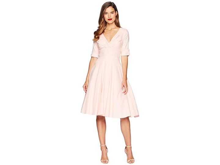 Unique Vintage Delores Swing Dress (light Pink) Women's Dress