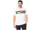 Nike Dry Tee Dri-fittm Cotton Swoosh Bar (white/black) Men's T Shirt