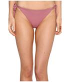O'neill Malibu Solids Tie Side Bottoms (mesa Rose) Women's Swimwear