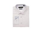 Nick Graham Square Dot Print Stretch Shirt (white/red) Men's Long Sleeve Button Up