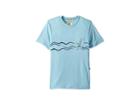 Vissla Kids Palmere Short Sleeve Knit Top (big Kids) (pacific Blue Heather) Boy's Short Sleeve Knit